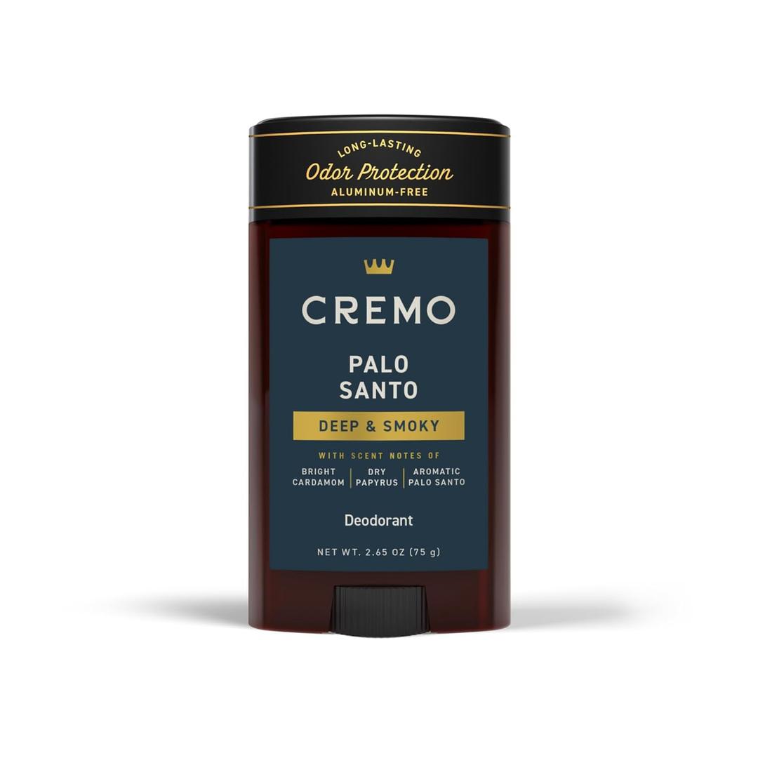 Cremo Palo Santo Aluminum Free Deodorant for Men, 48-hour Long Lasting Odor Protection, 2.65oz (2.65 Ounce (Pack of 1))