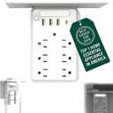 Wall Outlet Extender with Shelf Night, 9 in 1 Outlet Extender with Shelf, 2025 New Multi Plug Outlets Extenders, Wall Electrical Outlets Extenders, Plug Expander for Home Dorm(1pc)