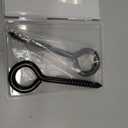 2 Pieces 6 Inch Heavy Duty Screw Eye Hooks, 700 LBS Capaciy, Black Stainless Steel Eyelet Screw Eye Bolts, Hammock Hooks for Wood Securing Cables Wire, Indoor & Outdoor Use