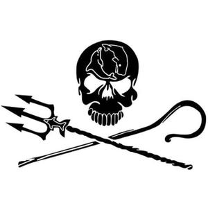2 Pcs 4.7 x 5.9 Inch Skull Bone Decal Black Skull Bone Decal 3D Sticker for Vehicle/Motorcycle/Boat/Cruisers/Chopper