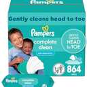 Pampers Baby Wipes, Complete Clean Baby Fresh Scented Wipe, Gently Cleans (4  Flip-Top Packs)