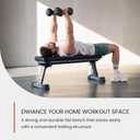 Finer Form Gym Quality Foldable Flat Bench for Multi-Purpose Weight Training and Ab Exercises - Free PDF Workout Chart Included