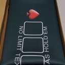 Kinlop Poker Mat Table Top with Storage Bag Portable Rubber Poker Table Cover Folding Texas for 5-10 Players Layout Blackjack Game Nights (Green)