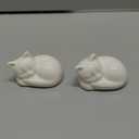 2 Pack Toilet Bolt Caps Decorative Cat Toilet Bolt Screw Cover Caps Ceramic Cute Bathroom Decor Fun Themed Gadgets Replacement Parts(White)