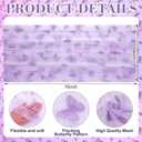 4 Pcs Butterfly Table Runner 29 x 70 Inch Purple Flocking Butterfly Tulle Table Runner for Wedding Birthday Baby Shower Home Dining Seasonal Decor DIY Craft
