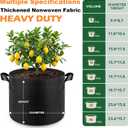 Songrey 10-Pack 5 Gallon Grow Bags, Thickened Nonwoven Fabric Pots with Handles, Heavy Duty Garden Planter for Tomato, Vegetables and Flower