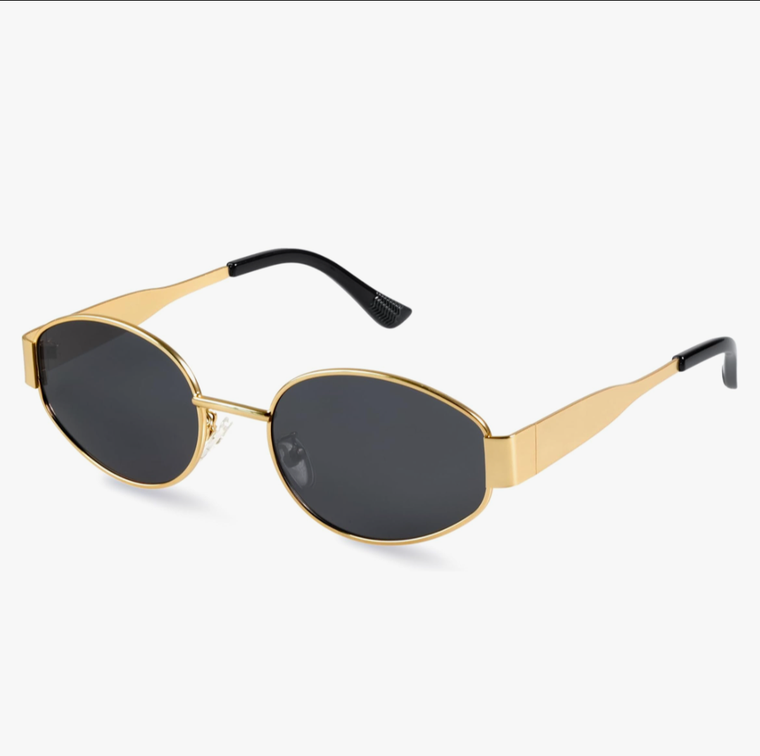 livho 2025 Trendy Oval Sunglasses - Stylish Polarized Shades for Everyday - Retro Metal Frames