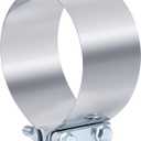7 Inch Exhaust Clamp, 7 Inch Butt Joint Exhaust Muffler Pipe Band Clamp Sleeve Coupler Stainless Steel (1PC)