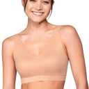 Floatley Cozy Bra Comfort Wirefree Full Coverage Seamless Bra with Embedded Pad for Women (Small, Ginger)