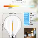 50Pack Plastic C7/G40 Replacement LED Light Bulbs - 0.6W Equivalent to 7W Incandescent Bulbs 2700K, E12 Screw Base Shatterproof & Waterproof LED Globe Light Bulbs for Outdoor String Lights