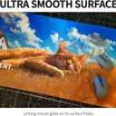 Extra Large Gaming Mouse Pad, Cute Computer Desk Mat, 35.5x15.7 Inches, 4mm Thick Non-Slip Rubber Base, Water Resistant for Home/OfficeAnimal