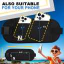 NovForth RFID Travel Money Belt - Anti-Theft Passport Holder Waist Pack with Large Capacity, Waterproof Fanny Pack for Men & Women, Adjustable Waist Wallet for Airport Security & Travel Accessories (Black)