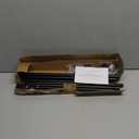 GXOACKJ 2 Pack Black Curtain Rods for windows 32 to 48 inch, 5/8 inch Splicing Heavy Duty Metal Curtain Rod Set with Brackets