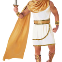 Morph Greek God Costume - Toga Roman Zeus Costume - Men's Greek Toga, Xl