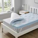 PERLECARE 3 Inch Twin Mattress Toppers Medium Firm Cooling Gel Memory Foam Mattress Topper with Breathable Bamboo Viscose for Pressure Relief, Washable & Non-Slip, CertiPUR-US Certified & Oeko-Tex