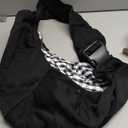 Tomkas Small Dog Cat Sling Carrier Puppy Purse Travel Wrap Soft Crossbody Pet Bag (Black, M - Zip Pocket & Adjust Strap)