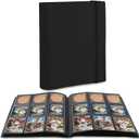 Trading Card Binder Holder, 9-Pocket Sports Card Collector Binder Album for TCG, MTG, Yugioh, photo card, Football, Basketball, Hockey and Baseball Cards - 20 Pages, 360 Card Capacity - Black