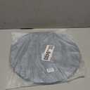 Round Placemats Set of 4, Faux Leather Heat Resistant Place Mats Reversible Waterproof Oil-Proof Non-Slip Wipeable Mat for Kitchen Dining Table Indoor Outdoor, Black Khaki