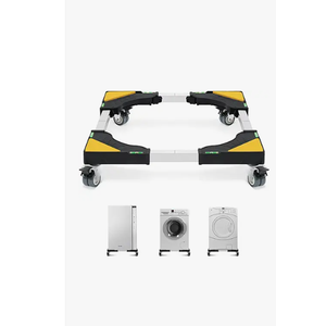 W B D WEIBIDA Appliance Dolly Cart with 4 Locking Twin Wheels Mini Fridge Stand Adjustable Furniture Mover Mobile Roller Base for Washing Machine, Dryer, Refrigerator, Laundry Pedestal