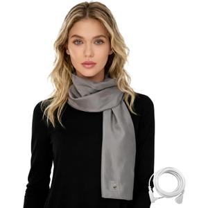 EMF Shielding Grounding Scarf with Silver Fiber Faraday Fabric for Earth Connection & Anti-Radiation (39.5"x4.5") |Unisex Design