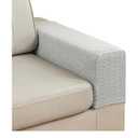 Couch Sofa Arm Chair Covers Set of 2 Polyester Stretch Arm Rest Covers for Sofa Recliner Chair Arm Covers Protectors with Twist Pins (Light Gray, M)