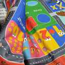 Kids Rug for Playroom Classroom, ABC Alphabet Numbers Play Toddlers Rugs, 5x7 Learning Educational Bedroom Floor Mat, Washable Baby Carpet for Boys Room, Nursery, Preschool, Daycare (Multi Color)