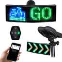 GOTUS Programmable LED Smart Bike Tail Light, Rear Bike Light,with Speedometer and APP Custom Text, Patterns, Animations Display, for Adults Kids Road Mountain