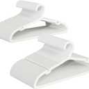 100 Pack Clothes Hangers, Non Slip Plastic Coat Hangers, Space Saving Hangers, Heavy Duty, Hanging Dry Wet Clothes, 16.4" x 8.3", White, UAPY05100W