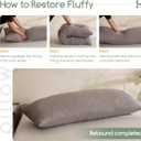 HIGOGOGO Memory Foam Body Pillow, Thickened Large Long Bed Pillow for Adults, Full Body Pillow with Removable Pillow Cover(20x54 Inch),Beige