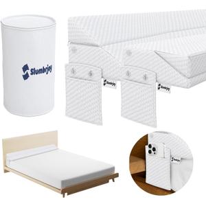 Single Bed Wedge Pillow Adjustable Mattress Gap Filler for Headboard Closes Gaps Up to 7 Inches Pillow Wedge for Sleeping or Backrest 6 x 8 x 39 White