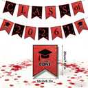 2 x Yancan Graduation Banner Party Decorations, Red Class of 2026 Grad Garland for College High School Decor