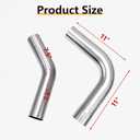 LCGP 2" Stainless Steel Custom Exhaust Kit Tubing Mandrel Bend Pipe Elbow Straight Pipe U-Shaped Pipe 8 Pcs