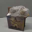 Juegoal Star Tree Topper with 20 LED Lights, Metal Golden Lighted Treetop Ornaments, Battery Powered Light Up Christmas Tree Decorations, 6.5 x 6.5 Inches