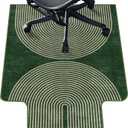 Office Chair Mat for Hardwood Floor & Tile Floor,36"X 48" Heavy Duty Desk Chair Mat for Hard Floors, Under Desk Rug for Rolling Computer Chair,Anti Slip,Low Pile Carpet Protector-Convex Geo Green