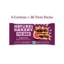 Natures Bakery Whole Wheat Fig Bars, Original Fig, Real Fruit, Vegan, Non-GMO, Snack bar, 6 boxes with 6 twin packs (36 twin packs) (EXP 12/01/24)