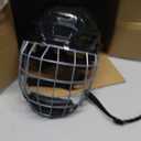 Ice Hockey Helmet Breathable Hockey Helmet with Cage for Youth Adult (Small, Black)