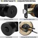 Goldenwarm Black Door Knobs Interior, Privacy Door Knob Black Door Knobs Interior Bulk Matte Black Privacy Door Knobs for Bedroom or Bathroom (6 Pack)