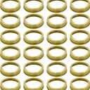 24Pcs Gold 70mm 2.76" Regular Mouth Mason Jar Canning Bands,Silver Reusable Replacement Metal Rings, Practical Screw Jar Bands Leak Proof Tinplate Metal Bands Rings (24)