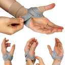 FORTEMOTUS CMC Thumb Brace - Joint Thumb Arthritis Brace for Tendonitis, Osteoarthritis, Instability, Adjustable Thumb Arthritis Pain Relief and Support for Men Women, Gray, Left Hand, Small