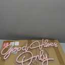 Good Vibes Only Neon Sign, 23.5x15.5 inch Pink LED Neon Light Signs for Wall Decor Neon Lights for Bedroom Birthday Party Bar Pub Club Apartment Home Wall Decor, Good Vibes Neon Sign