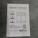 Curlaky Round Glass Coffee Table - 4 Tier Coffee Tables For Living Room With Rotating Top, Circle Coffee Table With Storage, Modern Clear Center Table With Metal Frame For Small Space, Office, Black