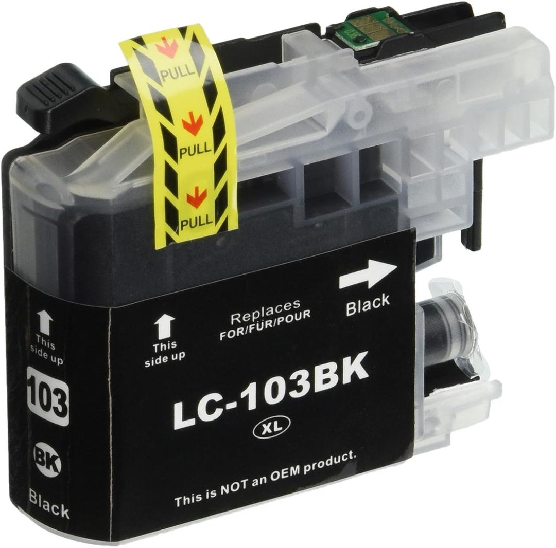 INK4WORK 5-Pack Compatible Replacement for Brother LC103XL LC103 LC101 LC-103 XL Ink Cartridge to use with MFC-J285DW, MFC-J4310DW MFC-J450DW MFC-J470DW MFC-J4710DW, MFC-J475DW, MFC-J870DW MFC-J875DW