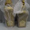 Honoson Eid Ramadan Lantern Large Golden Temple Moroccan Lantern Lamp Ramadan Decorations for Home, Hanging, Outdoor Patio or Indoor Home Decor, Gold, with LED String Lights(Elegant)