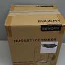 EUHOMY Smart Nugget Ice Maker Countertop, Pebble Ice Maker Machine with APP Control, 40lbs/24H, Ready in 7 Mins, Self-Cleaning, Portable Sonic Ice Makers with Hanging Ice Scoop for Home/Kitchen/Office (Black)