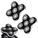 2 Pack Balder Pro Replacement Heads for Remington XR7000 Shaver,Balder Pro Head Shaver XR1500,XR1501 Replacement Blades,5 Dual Track Precision Blades for Bald Men,with 2PCS Cleaning Brushes