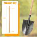 Docik 2 Pcs Shovel Handle Replacement 48" Length, 1-1/2" Diameter, Strong Hardwood Solid Ash Wood Straight Handle for Long Shovels Garden Tool