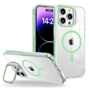 WOGROO for iPhone 15 Plus Case, [Compatible with MagSafe], Magnetic Kickstand Case for Women Girls, Case for iPhone 15 Plus, 6.7", Clear Green