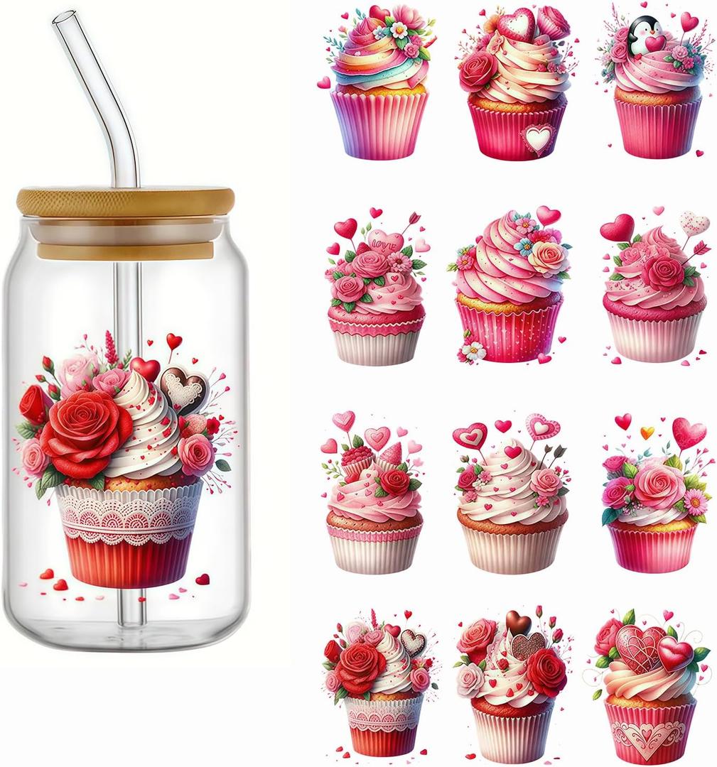 2Sheets UV DTF Cup Wraps Winter UV DTF Transfer Waterproof Sticker for Glass Cups Furniture Craft DIY Crafts Rub on Transfer Stickers for DIY Water Bottle Laptop Decal Wood Car KQS02-3 (KQS1783)