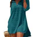 Blooming Jelly Womens Swimsuit Coverups White Chiffon Bathing Suit Cover Up Bikini Swimwear Beach Dress Outfits, Size S