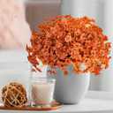 2 x 20 Bundles Artificial Fake Fall Plants Flowers for Outdoor Decorations, Fake Mums Silk Colorful Daisy Realistic UV Resistant, Fall Fake Flowers for Outside Home Planter Porch Patio Autumn Decor (Orange)